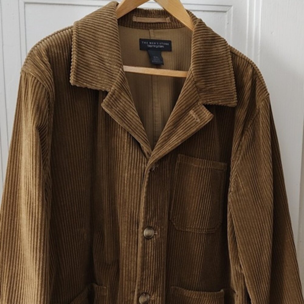 Bloomingdale's Tan Corduroy Shirt Jacket